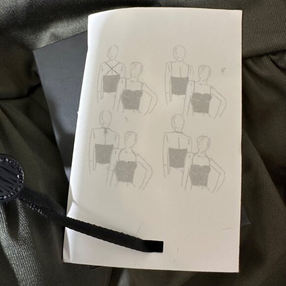 DKNY Womens Size S Moss Green Bandeau‎ Tankini Swimsuit Top NWT - Picture 6 of 7